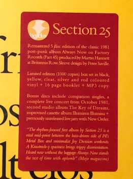 5LP/Set di cofanetti Section 25: Always Now DLX | LTD | CLR