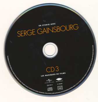 3CD Serge Gainsbourg: En Studio Avec Serge Gainsbourg