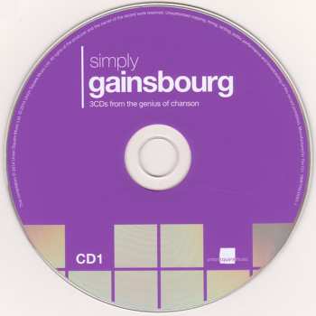 3CD/Set di cofanetti Serge Gainsbourg: Simply Gainsbourg (3 CDs From The Genius Of Chanson)