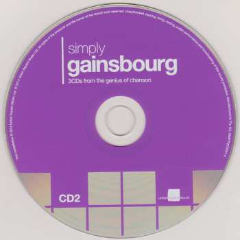 3CD/Set di cofanetti Serge Gainsbourg: Simply Gainsbourg (3 CDs From The Genius Of Chanson)
