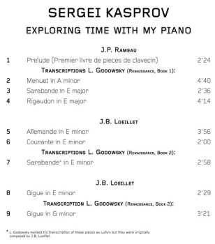 CD Sergei Kasprov: Exploring Time With My Piano