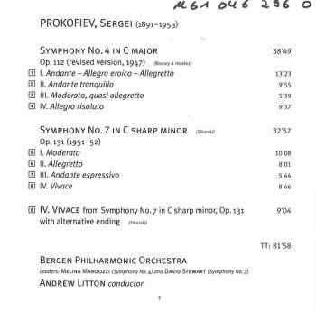 SACD Sergei Prokofiev: Symphonies Nos 4 [1947] & 7