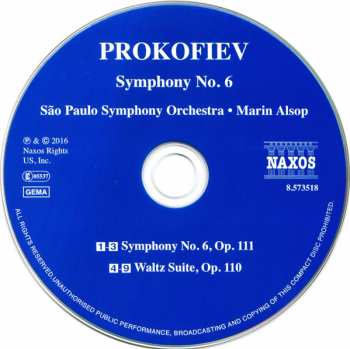 CD Sergei Prokofiev: Symphony No. 6 • Waltz Suite