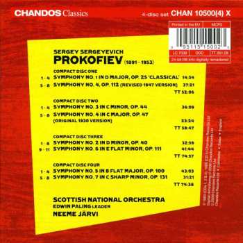 4CD/Set di cofanetti Sergei Prokofiev: The Complete Symphonies