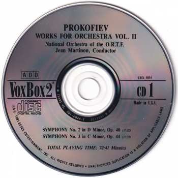 2CD Sergei Prokofiev: Works For Orchestra Vol. 2