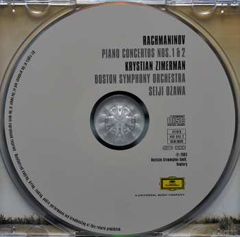CD Sergei Vasilyevich Rachmaninoff: Piano Concertos Nos. 1 & 2