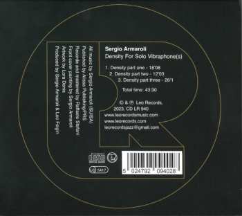 CD Sergio Armaroli: Density For Solo Vibraphone(s)