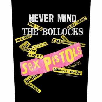 Merch Sex Pistols: Applicazione sulla schiena Never Mind The Bollocks Album Tracks Black