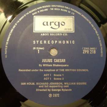 3LP/Set di cofanetti William Shakespeare: Julius Caesar
