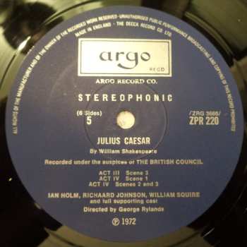 3LP/Set di cofanetti William Shakespeare: Julius Caesar