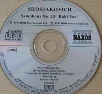CD Dmitri Shostakovich: Symphony No. 13 "Babi Yar"