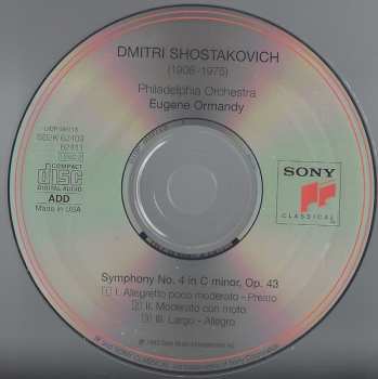 2CD Dmitri Shostakovich: Symphonies Nos. 4 & 10