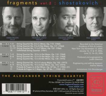 3CD Dmitri Shostakovich: Fragments, Vol. 2
