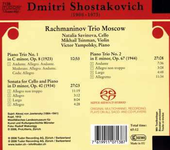 SACD Dmitri Shostakovich: Piano Trios Nos. 1 & 2 / Cello Sonata