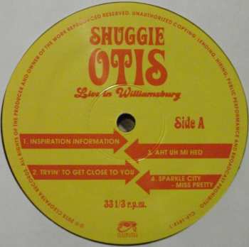 LP Shuggie Otis: Live In Williamsburg