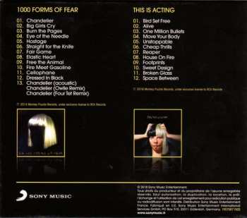 2CD/Set di cofanetti Sia: This Is Acting / 1000 Forms Of Fear 
