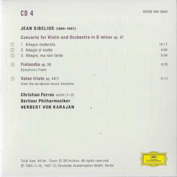 5CD/Set di cofanetti/Blu-ray Herbert von Karajan: Karajan Sibelius: Complete Recordings On Deutsche Grammophon