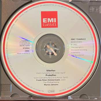 CD Sergei Prokofiev: Violinkonzert / Violinkonzert No.2