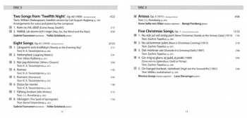 5CD/Set di cofanetti Jean Sibelius: Songs