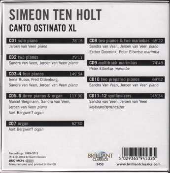 12CD/Set di cofanetti Simeon ten Holt: Canto Ostinato XL