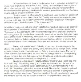 CD Simon Nabatov: Readings - Red Cavalry