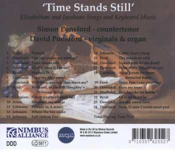 CD David Ponsford: Time Stands Still - Elizabethan And Jacobean Songs And Keyboard Music