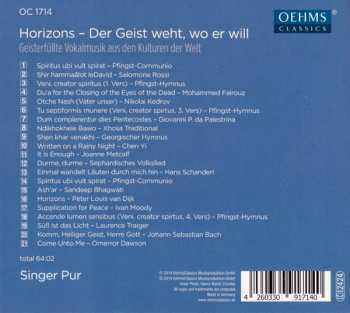 CD Singer Pur: Horizons – Der Geist Weht, Wo Er Will