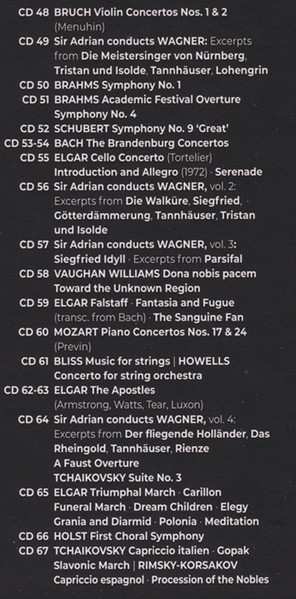 79CD/Set di cofanetti Sir Adrian Boult: The Stereo Recordings 1956-1978 - The Warner Classics Edition