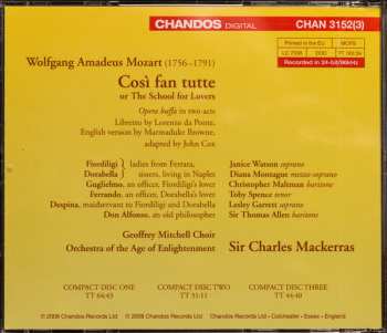 3CD/Set di cofanetti Wolfgang Amadeus Mozart: Così
