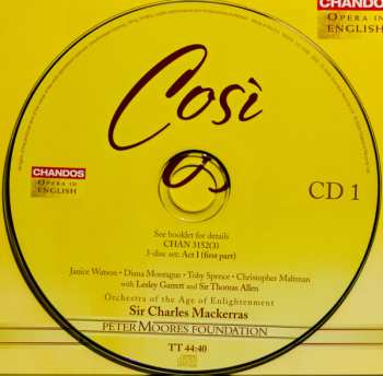 3CD/Set di cofanetti Wolfgang Amadeus Mozart: Così