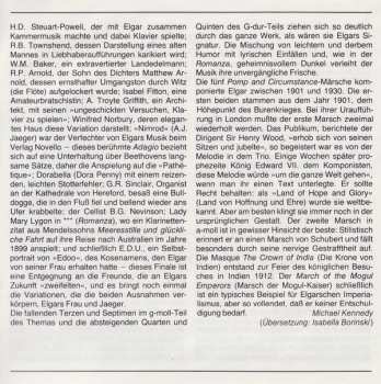CD Leonard Bernstein: Enigma Variations / "Pomp And Circumstance" Marches Nos.1&2 / "The Crown Of India": March