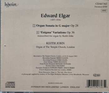 CD Sir Edward Elgar: Enigma Variations . Organ Sonata