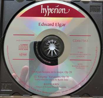 CD Sir Edward Elgar: Enigma Variations . Organ Sonata