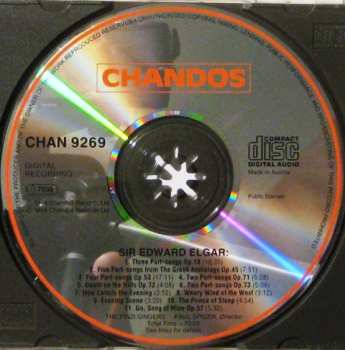 CD Sir Edward Elgar: Part - Songs