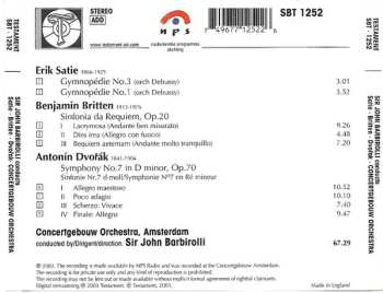 CD Antonín Dvořák: Sir John Barbirolli Conducts Satie, Britten, Dvořák, Concertgebouw Orchestra
