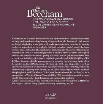 53CD/Set di cofanetti Sir Thomas Beecham: The Mono Era on HMV & Columbia Graphophone 1926-1959