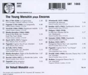 CD Yehudi Menuhin: The Young Menuhin Plays Encores