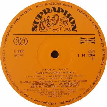 LP Jaromír Vejvoda: Škoda Lásky