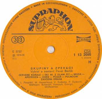 LP Various: Skupiny A Zpěváci