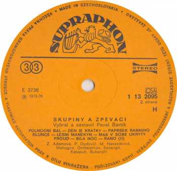 LP Various: Skupiny A Zpěváci