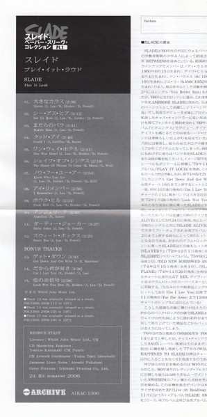 CD Slade: Play It Loud LTD