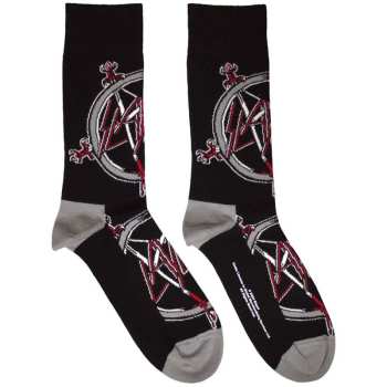 Merce Slayer: Slayer Unisex Ankle Socks: Pentagram (black) (uk Size 4 - 7) 36 - 42