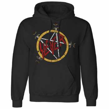 Merch Slayer: Felpa con cappuccio Pentagram Distressed