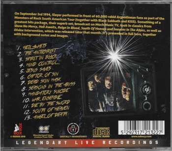 CD Slayer: Mind Control Live (1994 Monsters of Rock Argentina)