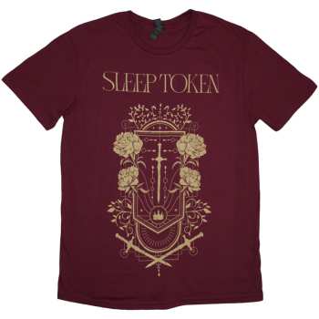 Merce Sleep Token: Sleep Token Unisex T-shirt: Damocles (maroon Red) (small) S