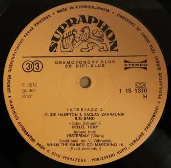 LP Václav Zahradník Big Band: Interjazz 2