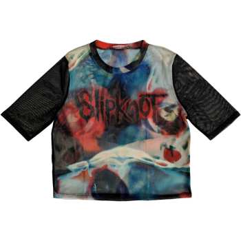 Merce Slipknot: Slipknot Ladies Crop Top: Face & Logo (mesh) (xx-small) XXS