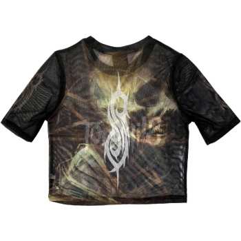 Merce Slipknot: Slipknot Ladies Crop Top: Tesf Profile (back Print & Mesh) (xx-small) XXS
