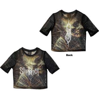 Merce Slipknot: Slipknot Ladies Crop Top: Tesf Profile (back Print & Mesh) (xx-small) XXS