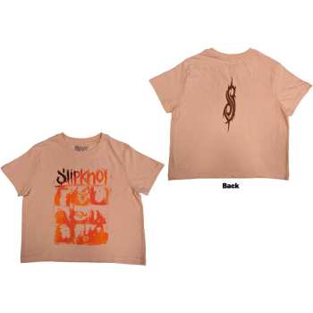 Merce Slipknot: Slipknot Ladies Crop Top: The End So Far Faces Grid (back Print) (small) S